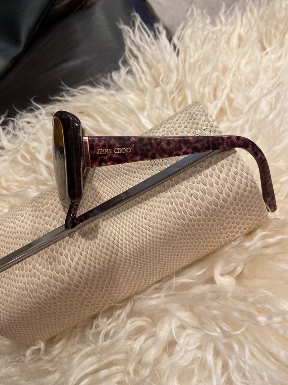 Jimmy Choo Tortoiseshell Oversized Rx Sunglasses with Case And COA - Picture 8 of 14
